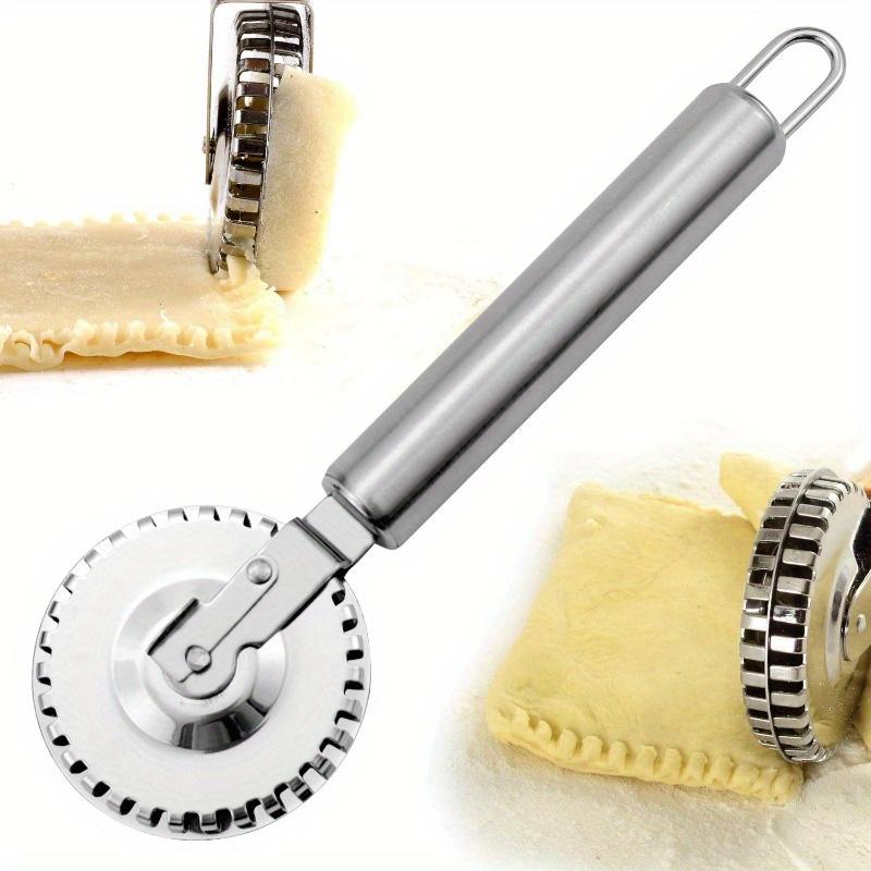 Stainless Steel Pastry Roller Edge Sealing Embossing Knife Pie Filling Dumpling Double-sided Rolling Lace Cutting Knife