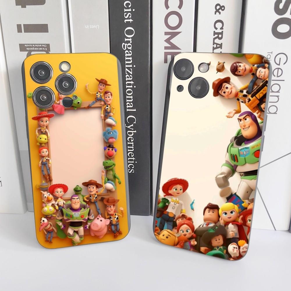 1PC Cartone T-Toy S-Story Custodia per Telefono Silicone Morbido Per iPhone 16 15 14 13 12 11 X XR Plus Pro Max Plus