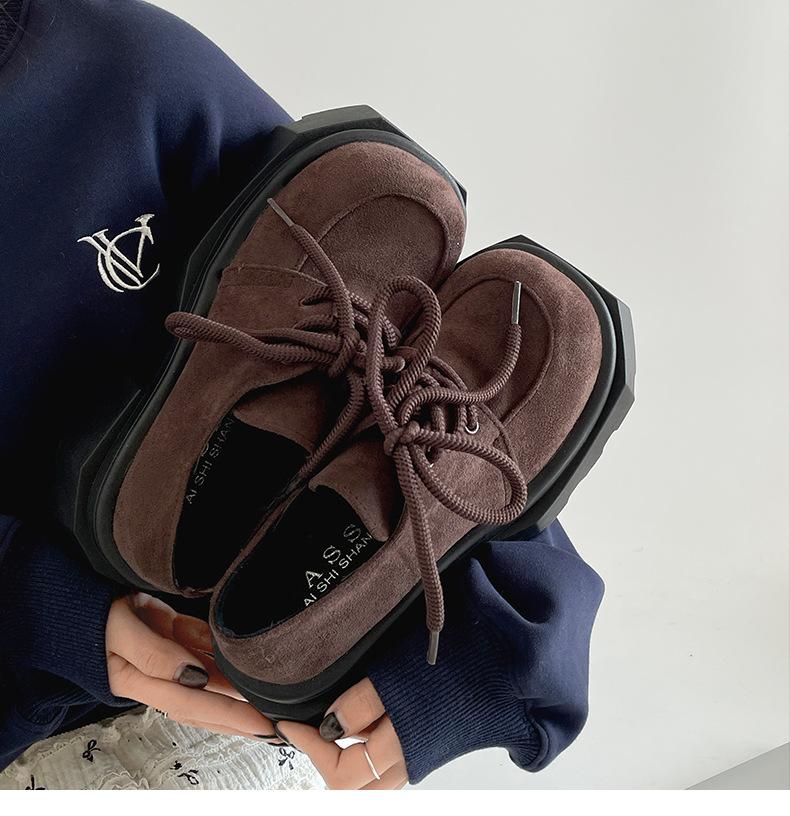 Fashion Trend British Style Platform Small Leather Shoes Women's 2025 New Spring and Autumn with Skirt Round Head Mary Jane Single Shoes