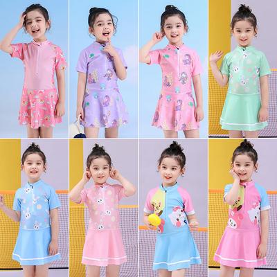 1 Conjunto Roupa de banho infantil Meninas peça única secagem rápida vestido roupa de banho de verão roupa de banho para spa