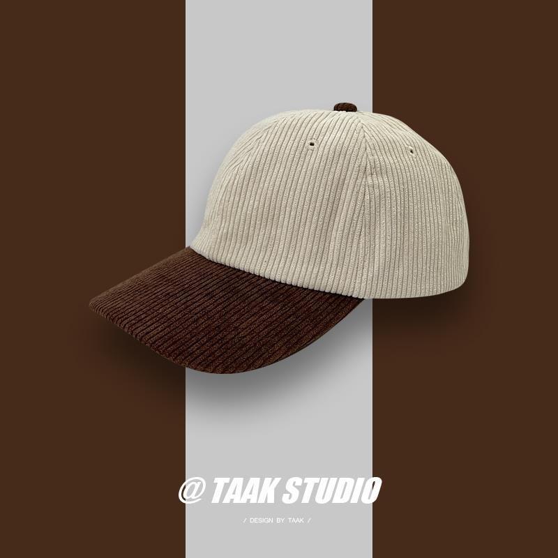 Unisex Corduroy Baseball Cap Retro Style Adjustable Hat For Spring Gift Summer