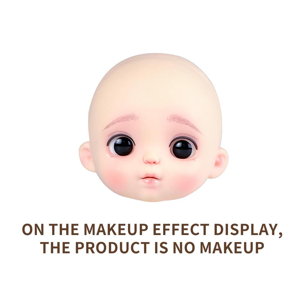 YMY Ob11 Obitsu Csuklós Babafej Játék BJD Fej Kiegészítők Üvegszemek és Egész Fej Smink Halloweenre Fiúknak és Lányoknak 1/12