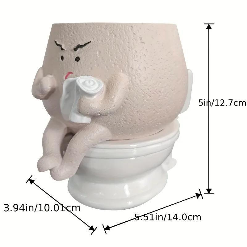 

Современный туалетный горшок из смолы для использования в помещении и на открытом воздухе с суккулентами для рабочего стола - самополивающийся горшок для растений, цветочный горшок, горшок для суккулентов