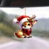 Acrylic Colorful Reindeer Car Hanging Decoration For Fun Spirit Holiday