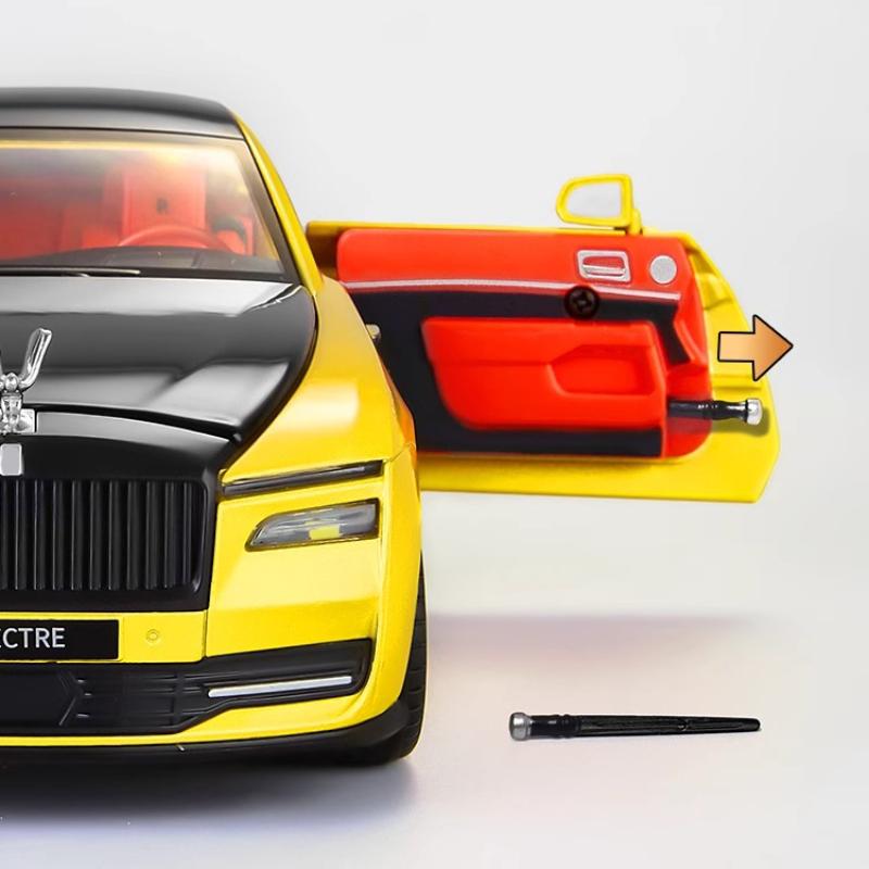 1:24 Rolls Royce SPECTRE Alloy Diecast Model Car Sound & Light Collection Gifts Christmas Present For Friend Birthday Gifts C505