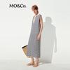 MO&Co. Women's Nautical Striped Silk Linen Blend Knit Dress