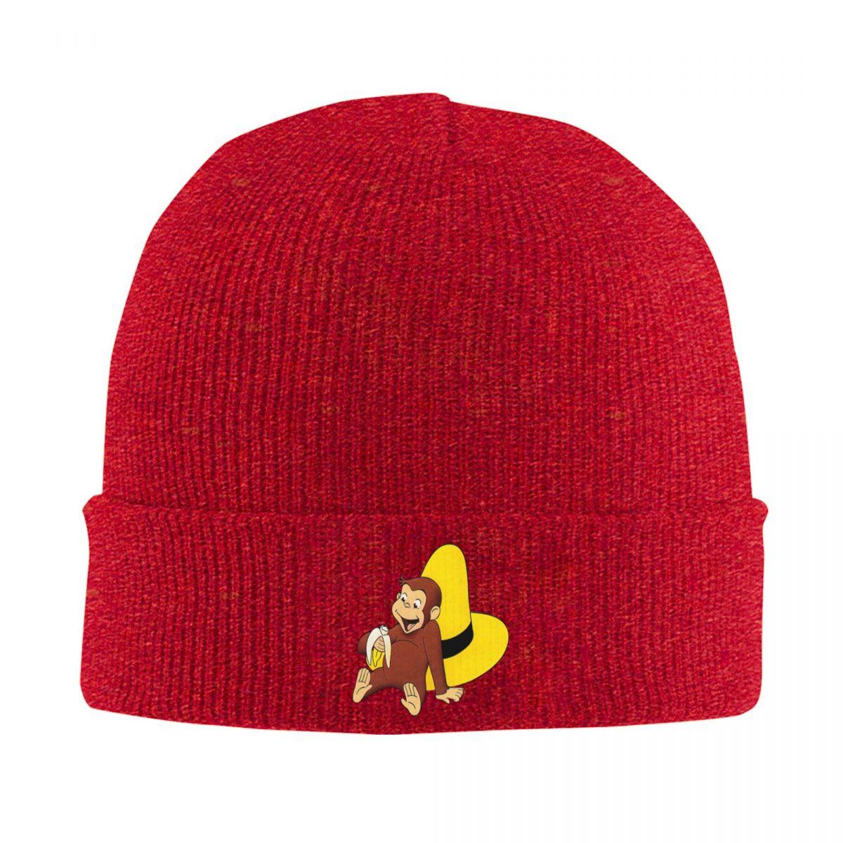 

Curious George Warm Knitted Cap Winter Knit Bonnet Hat Skullies Beanies Hip Hop Caps for Unisex One Size