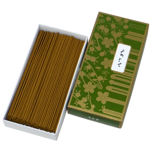 Kyukodo Chitose Incense Sticks, Paper Box, Loose Pack, Approx. 75g, 14cm