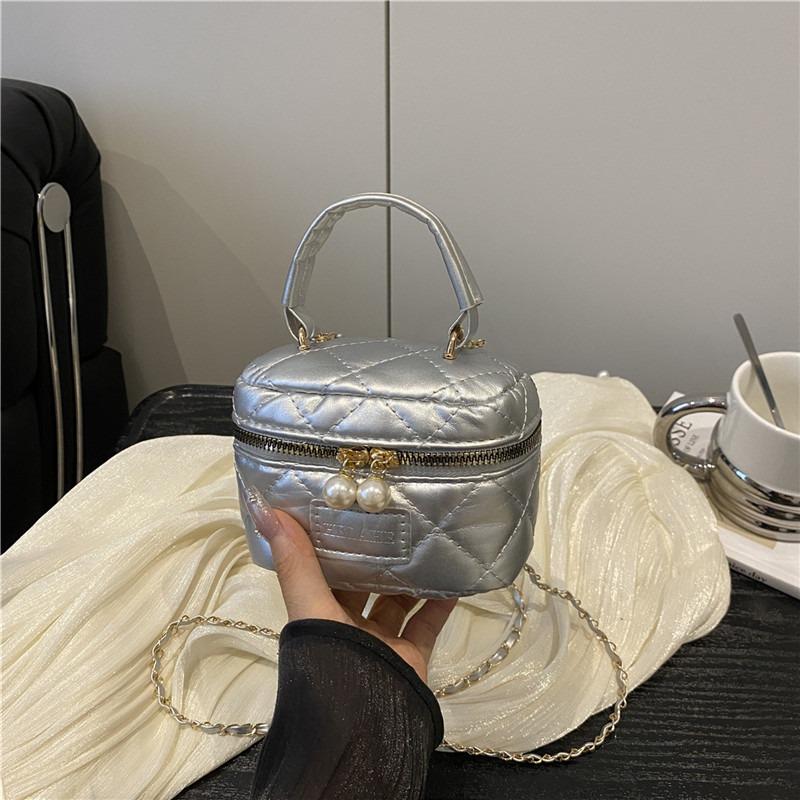 Summer new diamond embroidery thread mini handbag women's bag shoulder messenger bag small fresh chain bucket bag