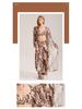Women's Zebra Print Satin Pajama Set - Summer Robe & Long Pants, 3-Piece