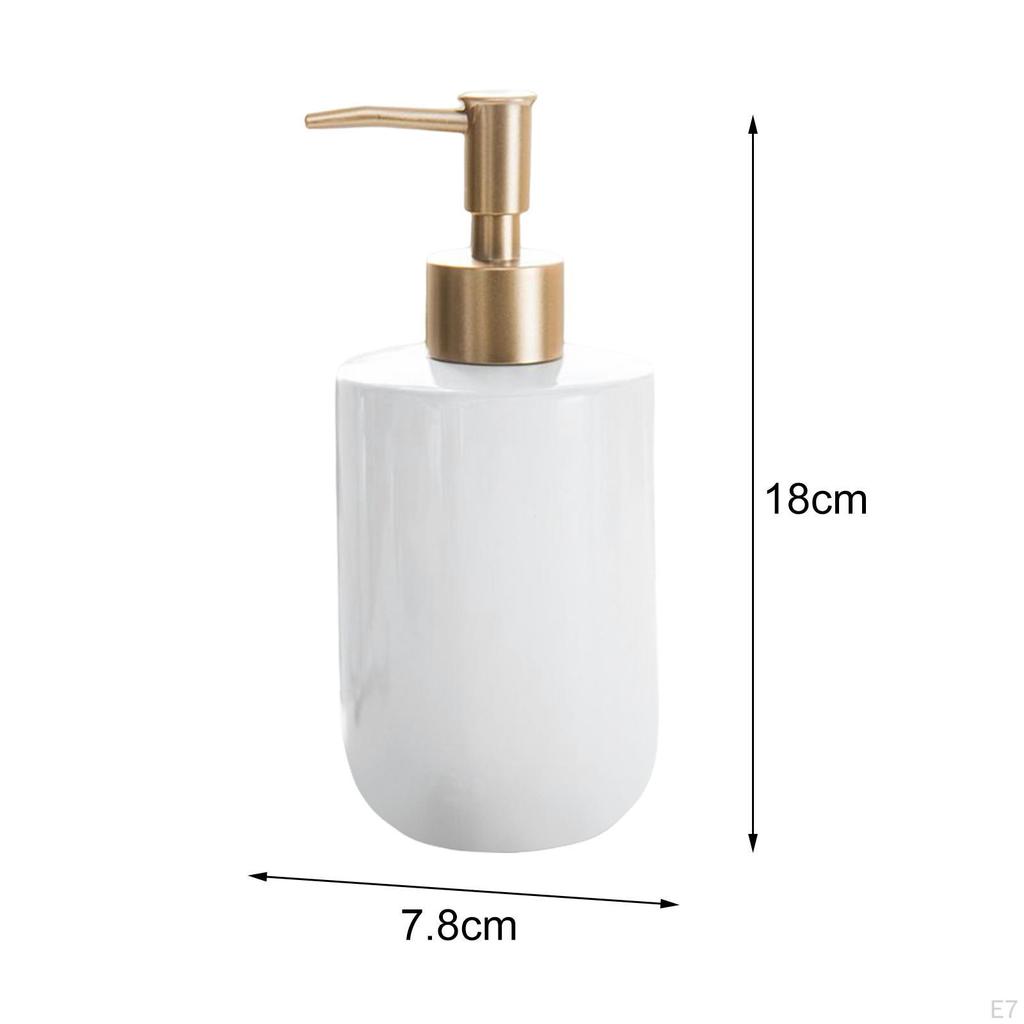 Liquid Soap Dispenser, Container Empty Bottles Ceramic Refillable Pump for