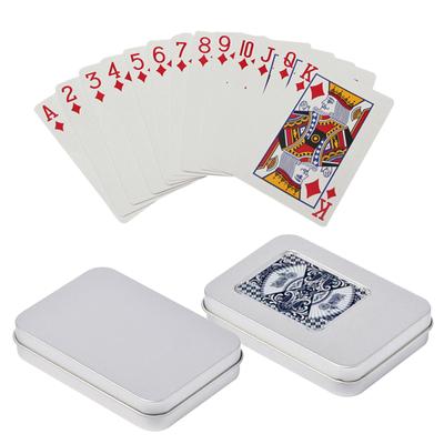 Scatola Porta Carte da Gioco Rettangolare in Metallo Colore Argento Porta Monete Scatola per Caramelle per Chiavi per Custodia Porta Biglietti da Visita