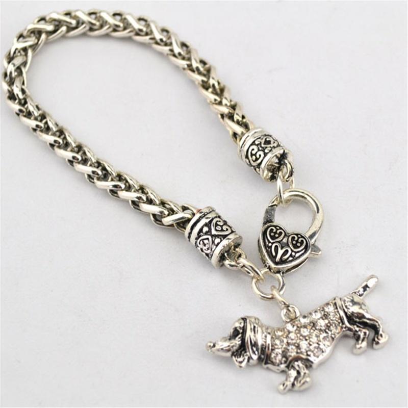 Europäischer und amerikanischer Stil, Modeschmuck, Mini-Dackel, Tiere, Dackel-Armband