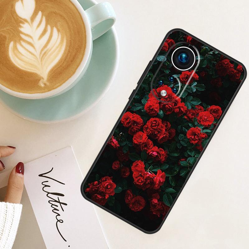 Bright Red Roses Flowers For Honor Magic 8 Pro 6 7 Lite Case For Honor Win RT X9d X9c X9b X9a X8c X8b 200 400 50 70 90