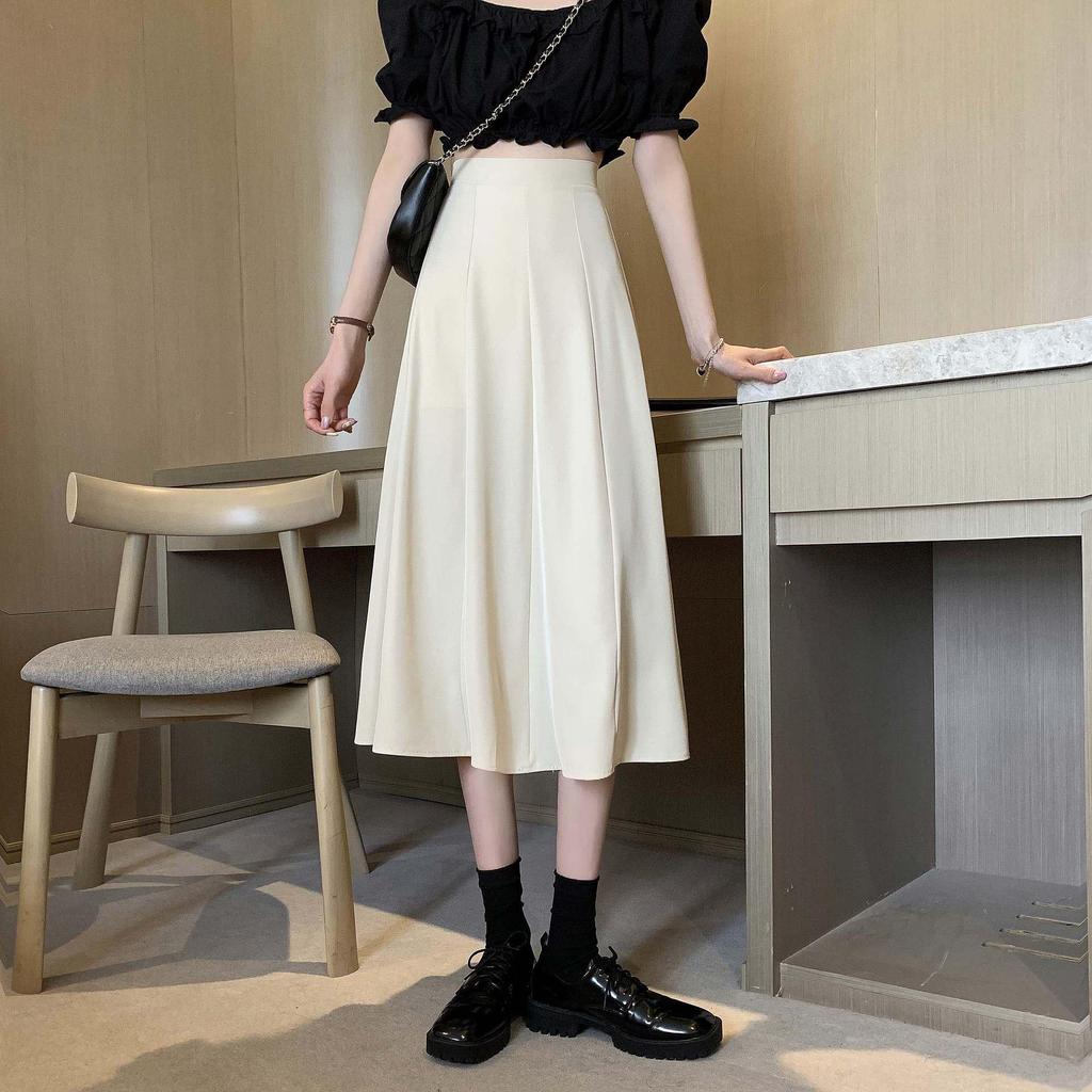 2025 Summer Plus Size High Waist Black A-Line Bodycon Skirt for Women