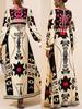 Cross2025 Bohemian Long Sleeve European Holiday Dress