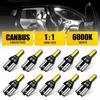 AUXITO 10x T10 W5W Led Super Bright 6000K Car Interior Bulb Trunk Dome Reading Map Light for Ix20 Hyundai I30 Tuscon Accent Roof