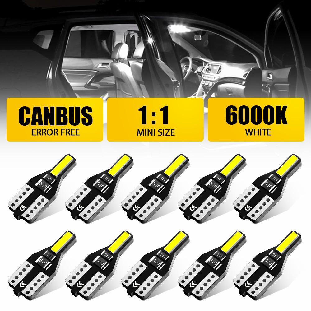 AUXITO 10x T10 W5W Led Super Bright 6000K Car Interior Bulb Trunk Dome Reading Map Light for ix20 Hyundai i30 Tuscon Accent Roof