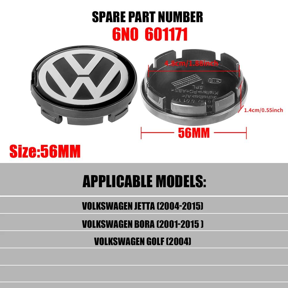 For VW Volkswagen Jetta MK5 Golf 4pcs 56/65/66mm Car Wheel Center Cap Hubs Covers Huncaps Accessory For Volkswagen VW GTI Golf J