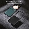 For Honor Magic V Flip 5G Case Hinge Design Genuine Cow Leather+PC Phone Cover