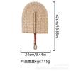 Seagrass Woven Straw Fan Wall Hanging Simple Elements Colored Wall Decoration Daily Summer Hand Crank Fan