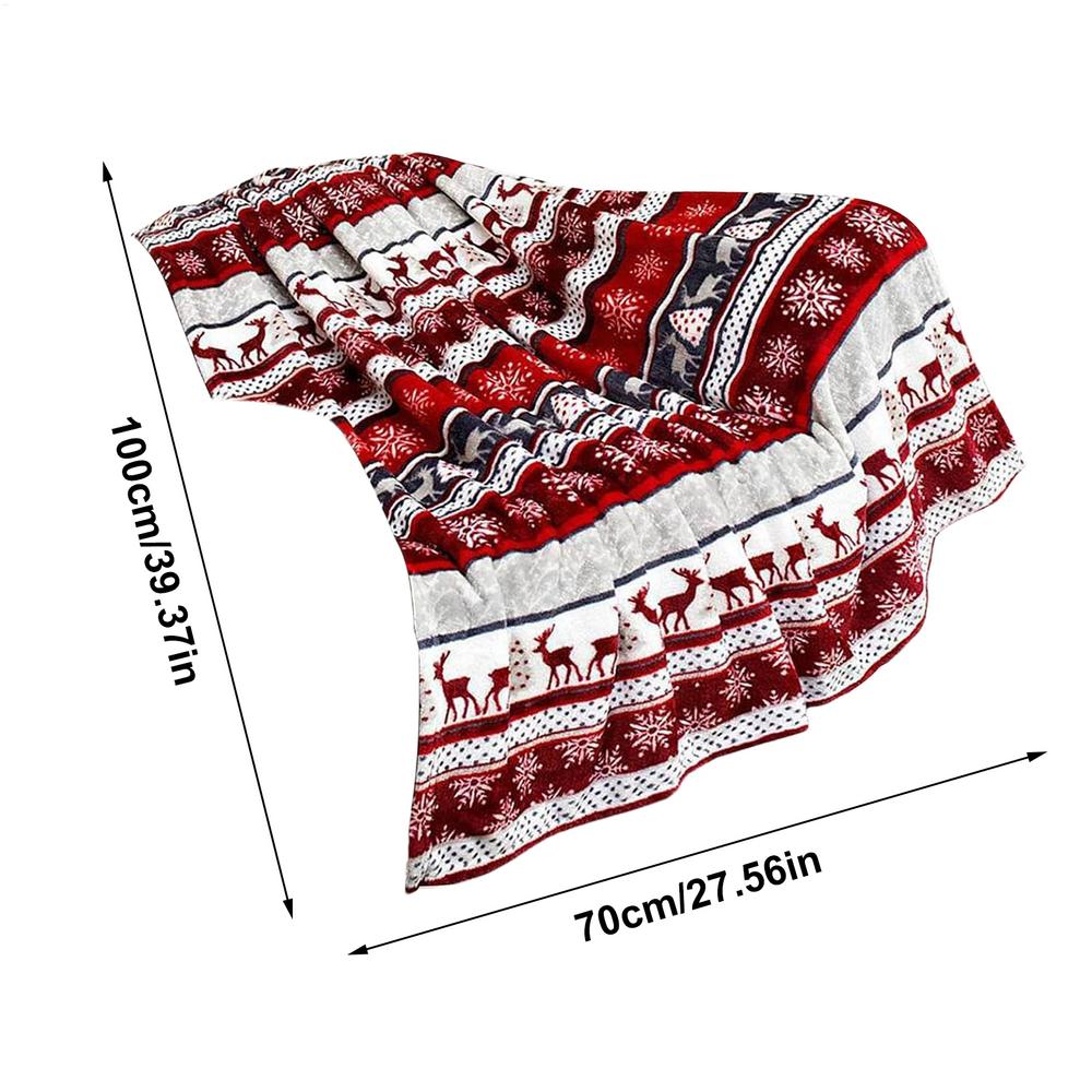 39*27 inch Snowflake Flannel Fleece Blanket Warm Christmas Throws for Sofa Bed Couch, Soft Holiday Decor Gift for Women Wife