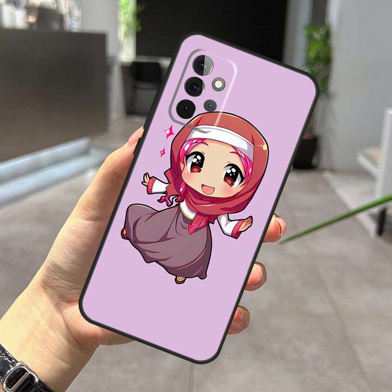 Muslim Arabic Hijab Girl Case For Samsung Galaxy A12 A32 A52 A05 A36 A56 A26 A16 A53 A33 A13 A55 A35 A15 A14 A34 A54