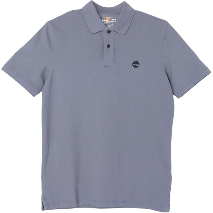 Timberland Solid Color Casual Polo Shirt Men tops Blue A6943-073