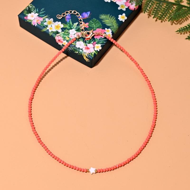 

Shell Star Crystal Choker Necklace for Women Fashion Faceted Bead Collares Para Mujer Summer Jewelry Accessorie MOON GIRL Design