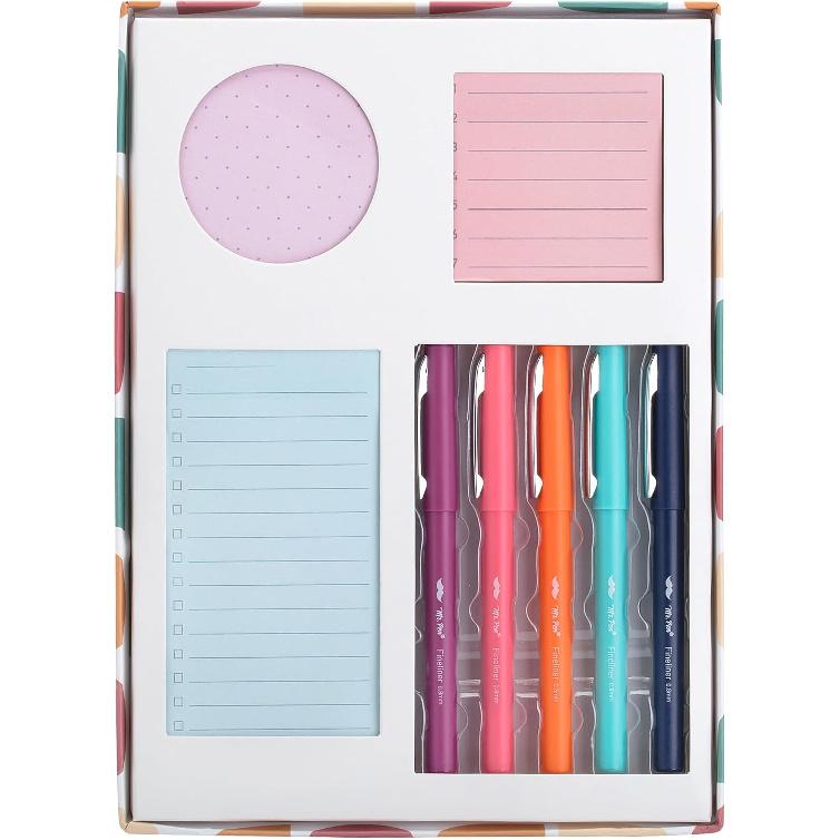 Mr. Pen- Sticky Noted Gift Box, 305 pcs, Pastel Colors, Sticky Note Set, Planner Sticky Notes, Round Sticky Notes