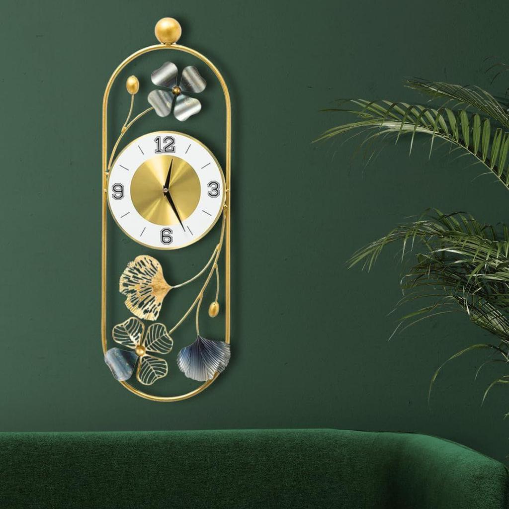 Metal Wall Clock for Décor Designer Clock Big Stylish Unique Wall Decor Clock Decorative Wall Clock for Living Room Antique Wall Clock (Design 3)