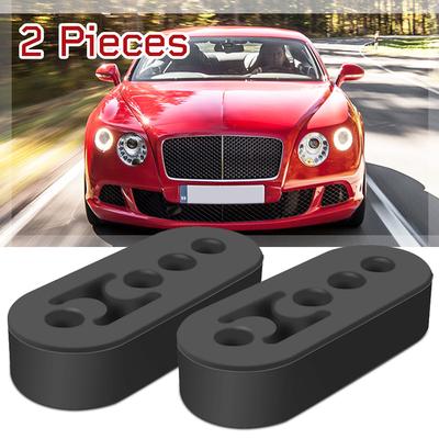 Staffa di sospensione per montaggio su tubo di scarico universale per veicolo per auto a 4 fori da 2 pezzi, altezza 12 mm