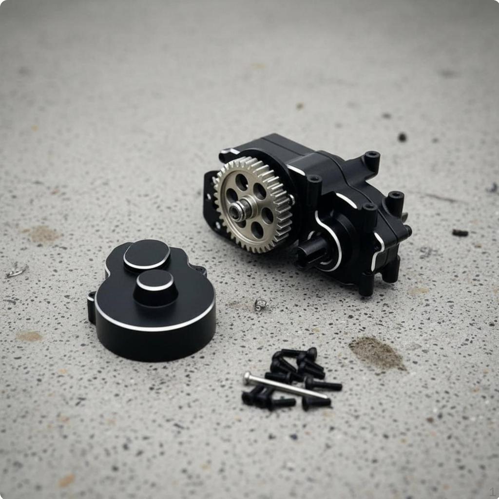 Metal Rear Gearbox Assembly Easy Installation 1/24 Scale RC Car Red