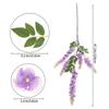 Long Branches Artificial Flower 5 Fork Wisteria Vine Flower Greenery Silk Flower String  Garden