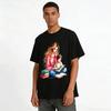 Warm Parent Child Reading Print Adult Top Pure cotton T-shirt