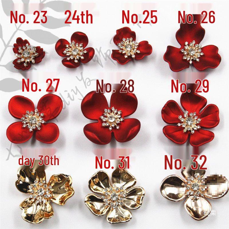 ABS Imitation Pearl Large Flower Center with Three, Four, and Five-Petal Options