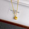 Goldene Glückskoi Lotus Anhänger Halskette - Chinesischer Nationaler Trend Stil