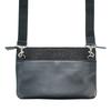 Inden Umhängetasche Sacoche Crossbody Hirschleder Schwarz x Schwarz Lack Libellenmuster [Indenya] 6614-01-008