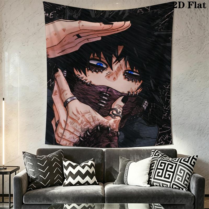 My Hero Academia Wall Tapestry Aesthetic Wall Hanging Printed Fabric Blanket Decorative Tapestries for Bedroom Living Room Home Decor