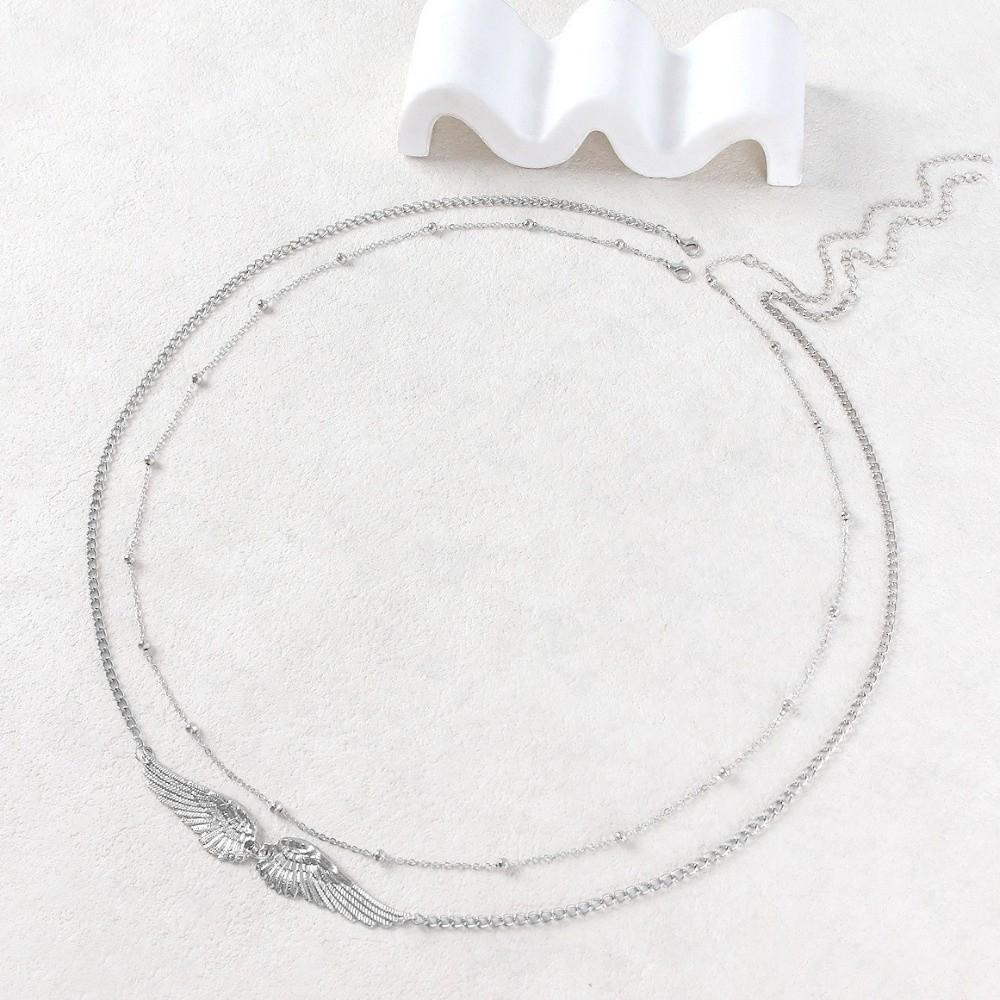 Beads Wings Waist Chain Metal Bikini Belly Belt Gift Double Layer Wings Body Chain  Party