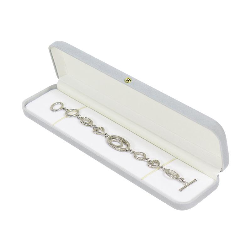 Flanelová úložná krabička na šperky na prsteny, náušnice, náhrdelníky, přívěsky a náramky