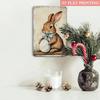 Vintage Easter Bunny Metal Tin Sign Wall Art Decor