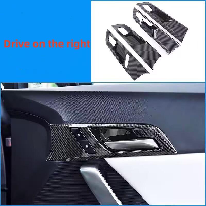 WAK1  LHD/RHD Car Window Control Lift Panel Cover Sticker Carbon Fiber 4pcs for MG4 MG 4 EV Mulan 2023- 2024 Acc.