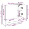 Wall Mounted Mirror Cabinet White 59 X 17 X 55 Cm Particleboard