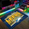 Leeds Rhinos Design Crystal Velvet Carpet Cozy Non?Slip Printed Rug For Bedroom Living Room Entrance