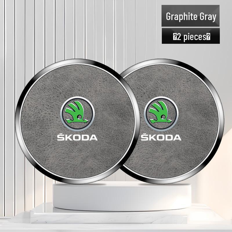 Skoda Kodiaq Cup Holder Coaster for 2017-2024 Models, Alloy