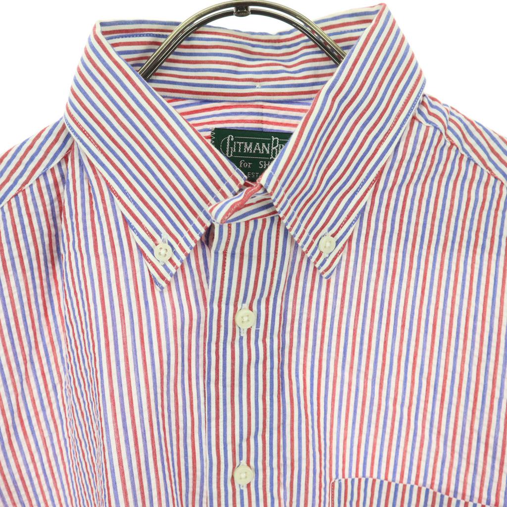 GITMAN BROS for SHIPS Made in the USA Striped Pattern Long sleeve Button down shirt Men's Used