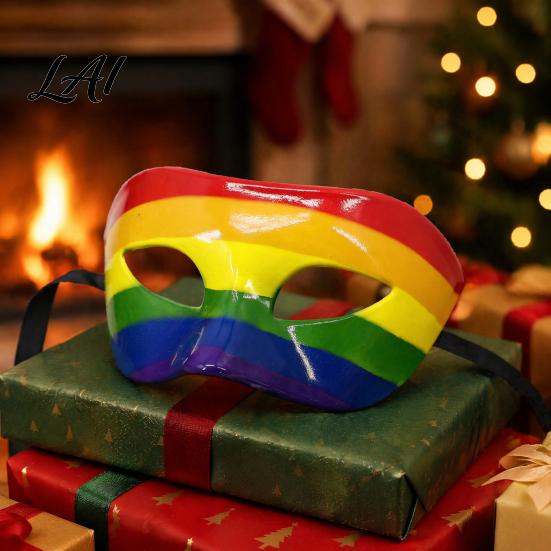 Maschera Floreale Mascherata Mardi Gras per Uomini Donne Colorata Arcobaleno Piumata Carnevale Veneziano Festa di Ballo Carnevale Halloween Cosplay Costume