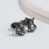 Stainless Steel Tiger Cat Moon Earrings For Girls Kids Rabbit Carrot Hexagon Dinosaur Stud Ear Pendientes Ear Jewelry Party Gift