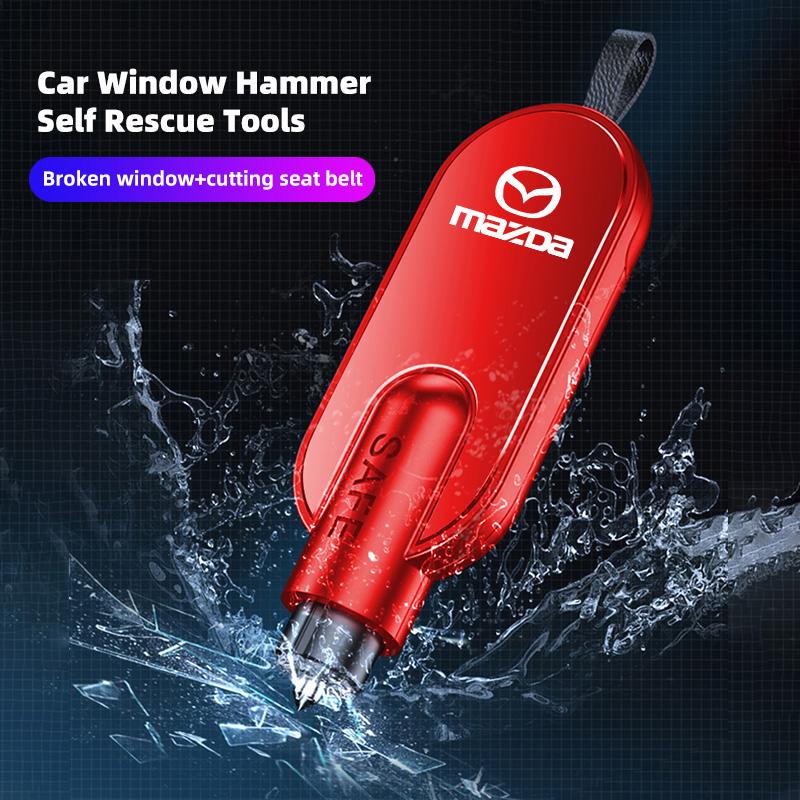 Car Window Breaker Hammer Seat Belt Cutter Emergency Escape Tools For Mazda 2 6 3 CX5 CX80 CX70 CX90 MX30 CX60 CX50 CX30 BT50
